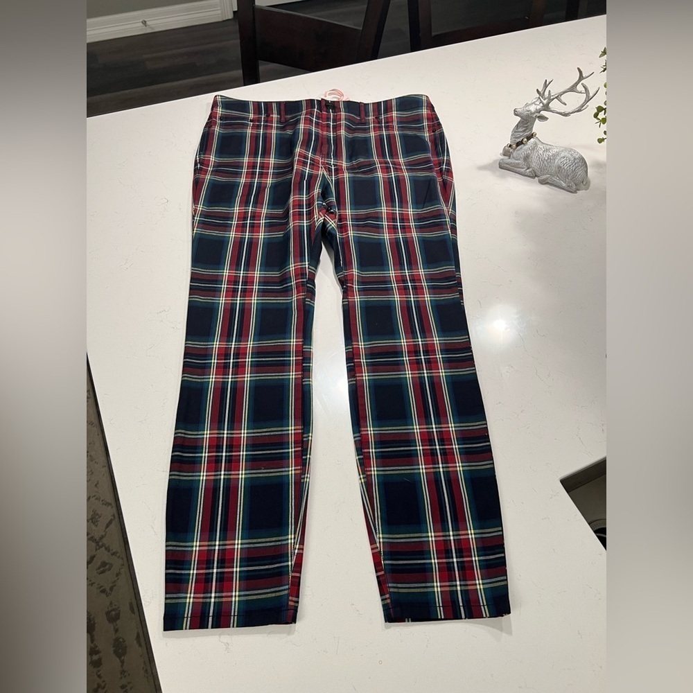 Vineyard Vines Jolly Plaid High Rise 5 Pckt Pant size 16